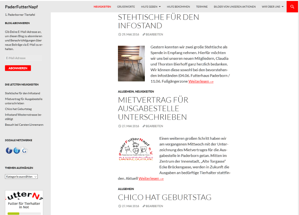 Homepage überarbeitet