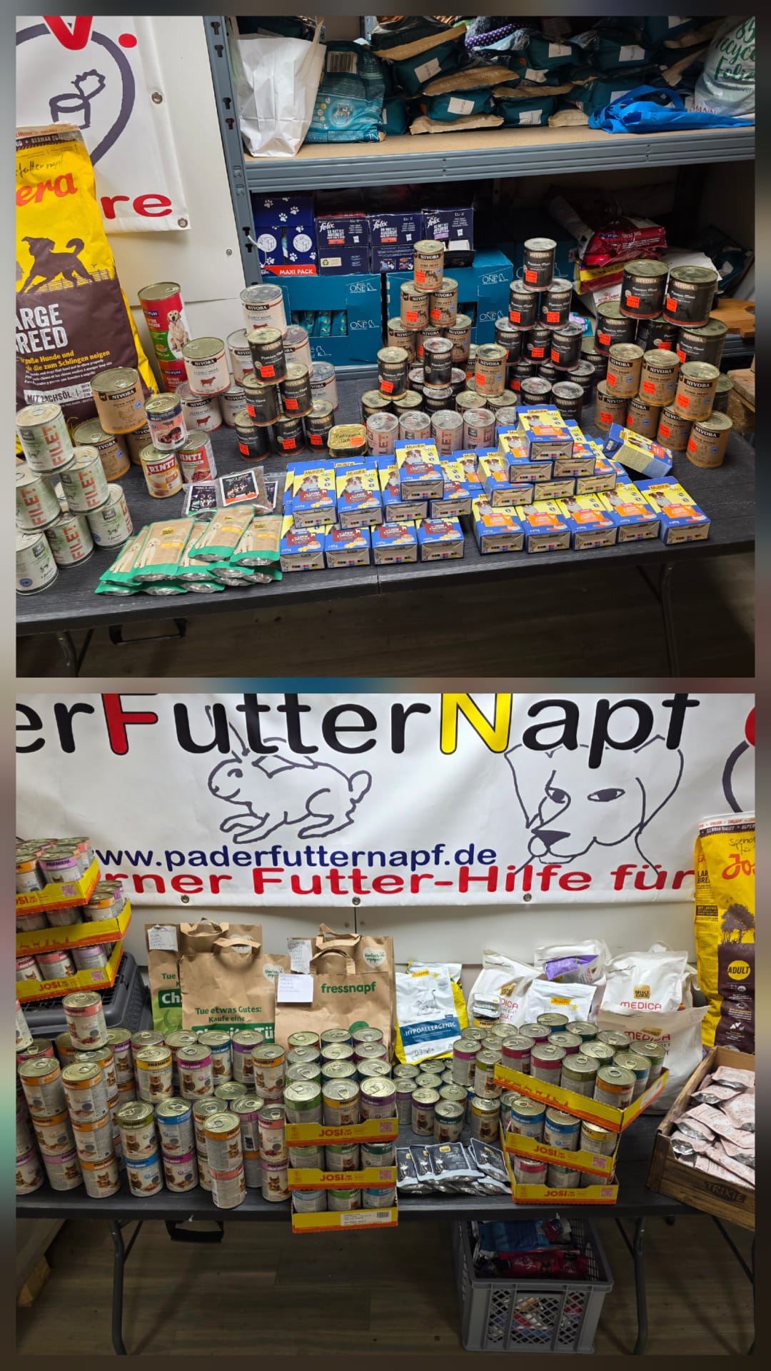 Große Futterspende vom Fressnapf XXL